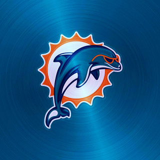Dolphins logo blue background white - art fitzpatrick free wallpaper
