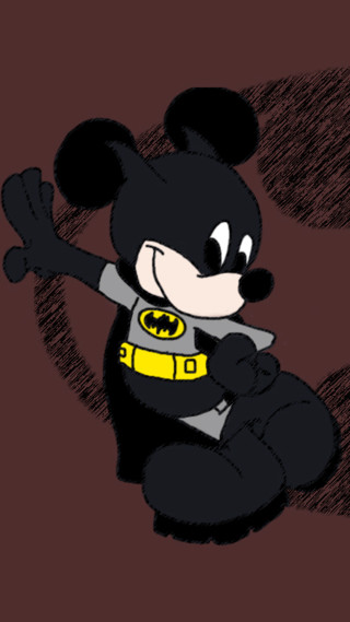 Cartoon mouse batman sitting hands - altichiero free wallpaper for mobile