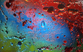Blue red liquid glass water - subsurface free wallpaper