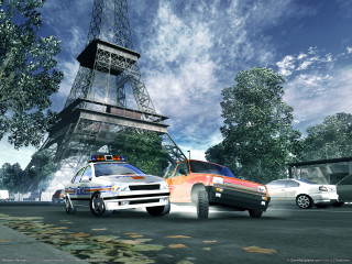 Car truck eiffel tower paris - sunny free wallpaper for desktop