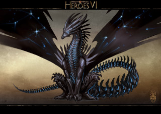 Blue dragon brown ground sky - star and a star free wallpaper