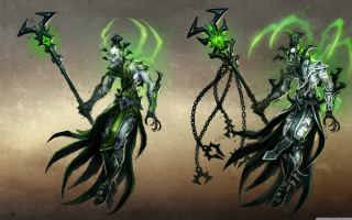 Fantasy character green hair green - a green light free wallpaper