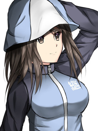 Woman blue white outfit hat - a hat free wallpaper for mobile