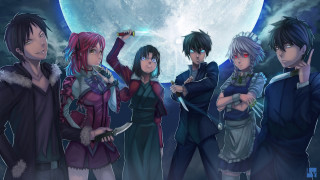 Anime characters full moon knives - their other hand free wallpaper