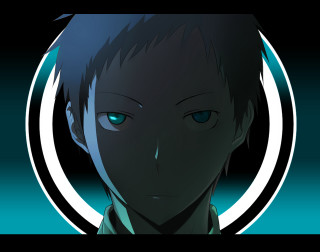 Man blue eyes black shirt 2 - circular free wallpaper for desktop