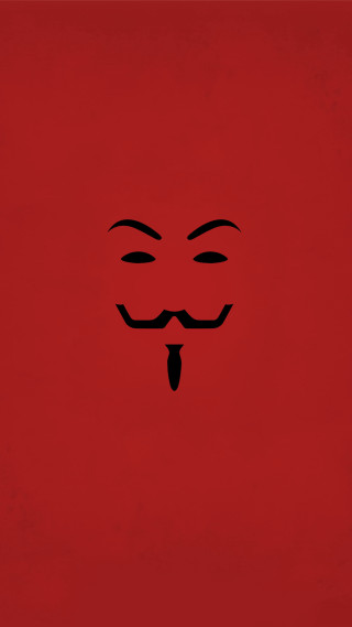 Red background black face mustache - poster free wallpaper for mobile