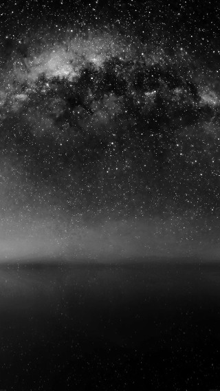 Black white night sky stars - free sky wallpaper for mobile