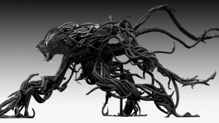 Large alien creature long neck - zbrush free wallpaper for desktop