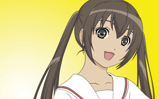 Chizuko yoshida solo portrait sailor - a yellow background free wallpaper