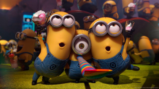 Minions hugging despicable me scene - despicable free wallpaper