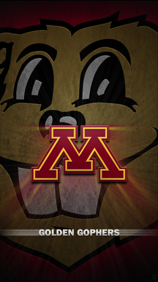 Bear face golden gophers logo - golden free wallpaper for mobile