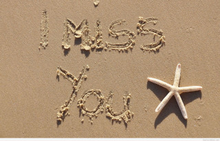 Starfish sand miss you written - a starfish free wallpaper