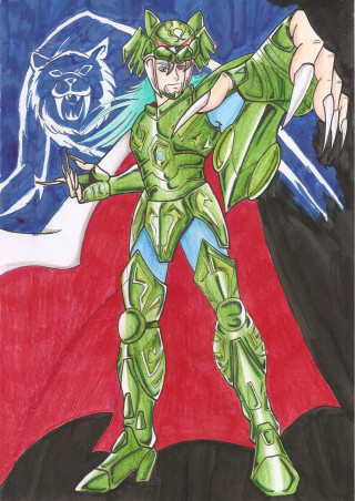 Man green costume sword wolf - cedric seaut keos masons free wallpaper for mobile