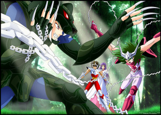 Anime characters forest chains hands - chain free wallpaper