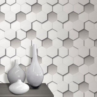 Vases table wallpaper hexagonal shapes - a mosaic free wallpaper for tablet