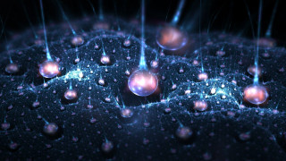Bubbles water droplets black background - dot free wallpaper