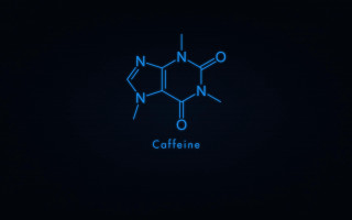 Blue neon sign caffeine dark - bioluminescence free wallpaper
