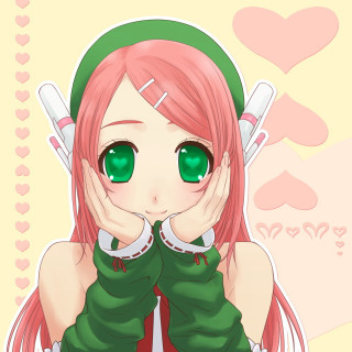 Girl green eyes green hat - green eye free wallpaper for tablet