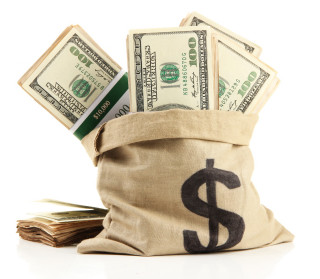 Bag of money dollar bill - the back free wallpaper