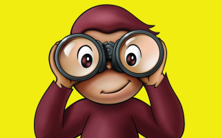 Monkey red hat glasses binoculars - a monkey with free wallpaper