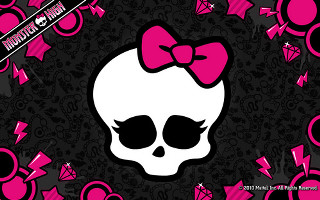 Skull bow pink head decoration - a skull free wallpaper