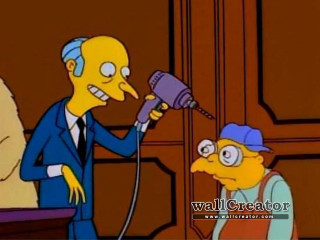 Cartoon character hair dryer blow - dry free wallpaper