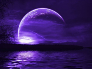 Purple planet bright light moon - eve ryder free wallpaper for desktop