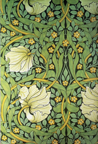 Flowers leaves green background yellow 3 - a painting of flowers free wallpaper
