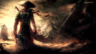 Man hat long dress walking - chen chi free wallpaper