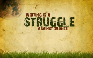 Grungy writing struggle against silence 2 - side of a wall free wallpaper for desktop