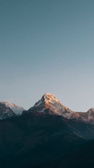 Mountain snow capped peak blue - free mountains wallpaper for mobile
