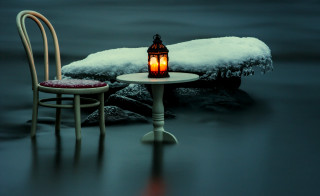 Table chair lantern snow small - alexander jansson free wallpaper