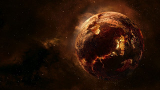 Planet star background space art - star and dust free wallpaper