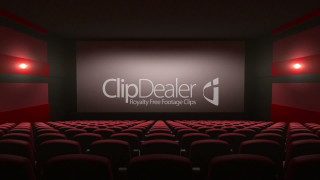 Theater red chairs projection screen 2 - a theater free wallpaper