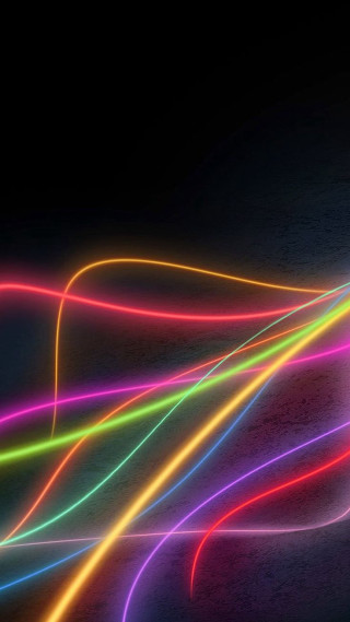 Colorful light streaks black background 2 - free neon wallpaper for mobile