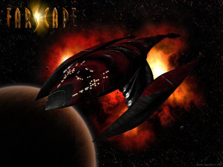 Spaceship flying space red planet - space next free wallpaper