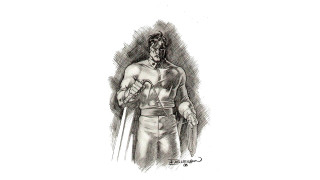 Man suit sword shield drawing - earl moran free wallpaper