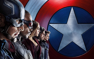 Group people captain america logo - marvel comic free wallpaper