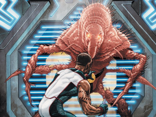 Man running monster alien space - a giant monster free wallpaper