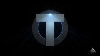 Cross light dark background black - a white cross free wallpaper