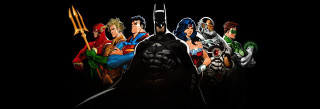 Superheroes justice black background group - comic book free wallpaper