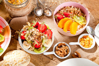 Fruit cereal nuts salad table - arcimboldo free wallpaper for desktop