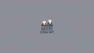 Suits men haters standing back - sticker free wallpaper