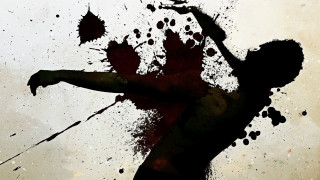Man knife blood splatter violence - extreme free wallpaper