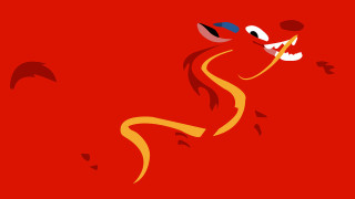 Red dragon yellow tail blue - a red dragon free wallpaper