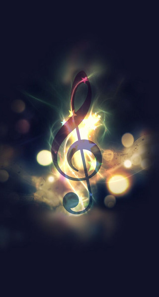 Musical note bright light blurry - a musical note free wallpaper