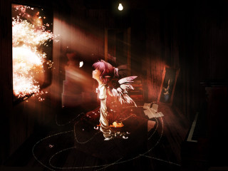 Pink hair angel wings firework - cyril rolando free wallpaper