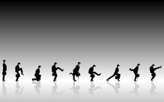 People line black white background - a line free wallpaper
