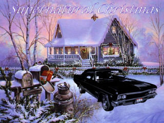 Black car house snow mailbox - a black car free wallpaper