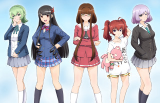 Anime girls blue sky clouds 6 - aimitsu free wallpaper for desktop